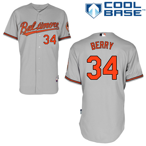 Orioles 34 Berry Grey Cool Base Jerseys
