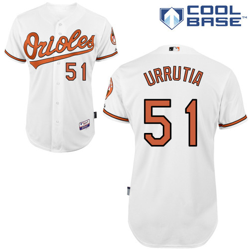 Orioles 51 Urrutia White Cool Base Jerseys