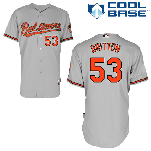 Orioles 53 Britton Grey Cool Base Jerseys