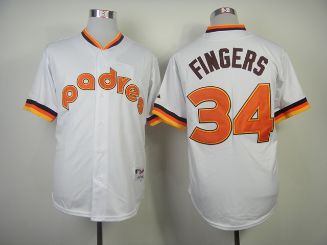 Padres 34 Fingers White 1984 Turn Back The Clock Jerseys Padres 34 Fingers White 1984 Turn Back The Clock Jerseys