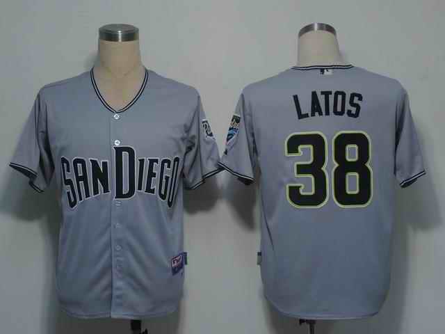 Padres 38 Latos grey Jerseys Padres 38 Latos grey Jerseys