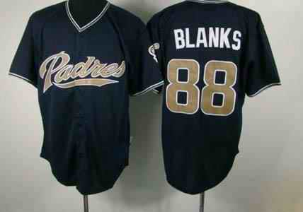 Padres 88 Blanks dark blue Jerseys