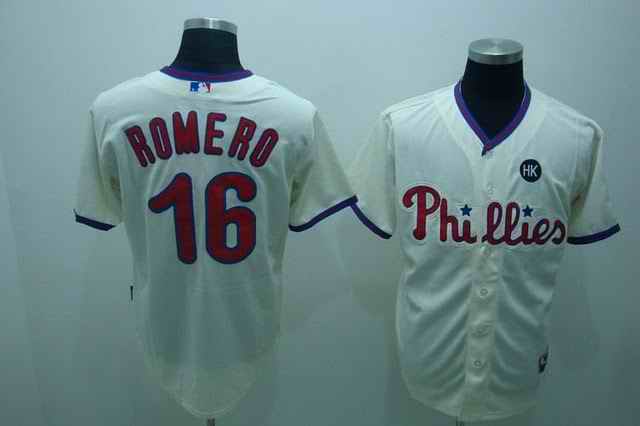 Phillies 16 Romero cream Jerseys