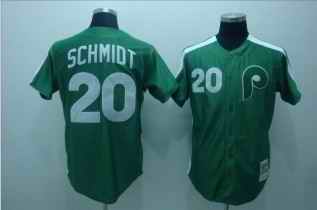Phillies 20 Mike Schmidt green Jerseys