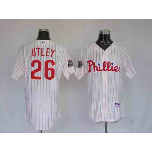 Phillies 26 Utley white Jerseys