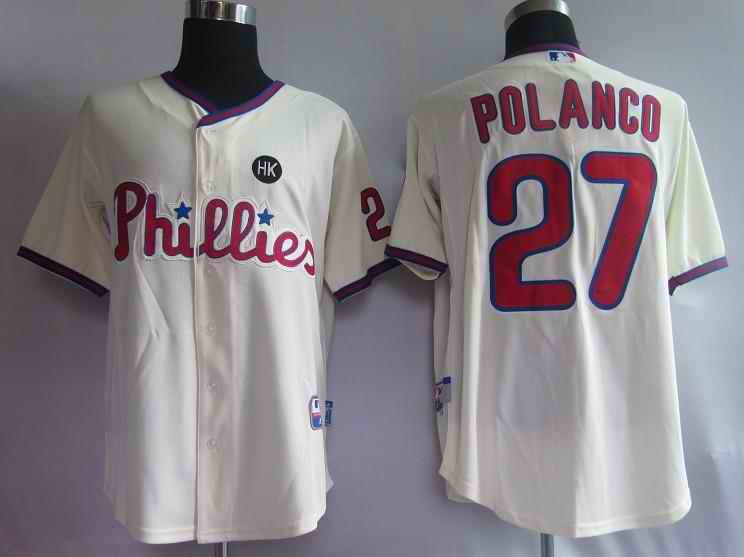 Phillies 27 Polanco cream Jerseys