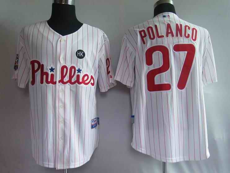 Phillies 27 Polanco white Jerseys - Click Image to Close