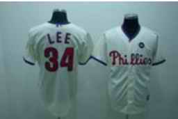 Phillies 34 Cliff Lee cream Jerseys