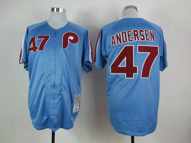 Phillies 47 Anderson Blue Jerseys