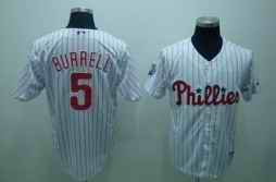 Phillies 5 Pat Burrel white Jerseys