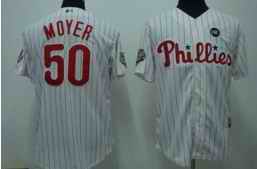 Phillies 50 Jamie Moyer white Jerseys
