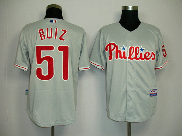Phillies 51 Ruiz Grey Jerseys