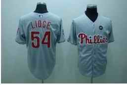Phillies 54 Brad Lidge grey Jerseys