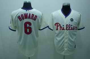 Phillies 6 Ryan Howard cream Jerseys