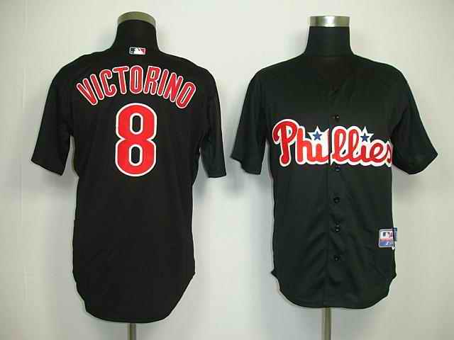Phillies 8 Victorno black Jerseys
