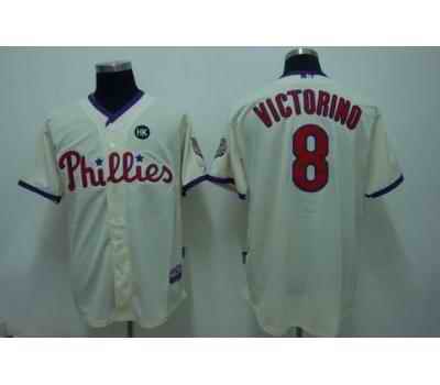 Phillies 8 Victorno cream Jerseys