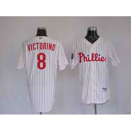 Phillies 8 Victorno white Jerseys