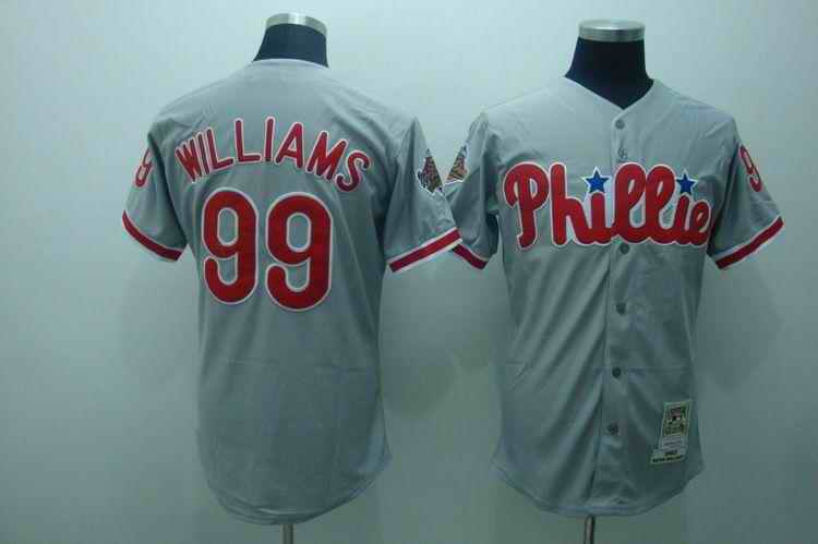 Phillies 99 Williams grey Jerseys