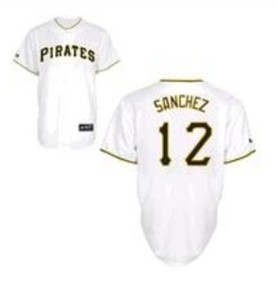 Pirates 12 Freddy Sanchez white Jerseys