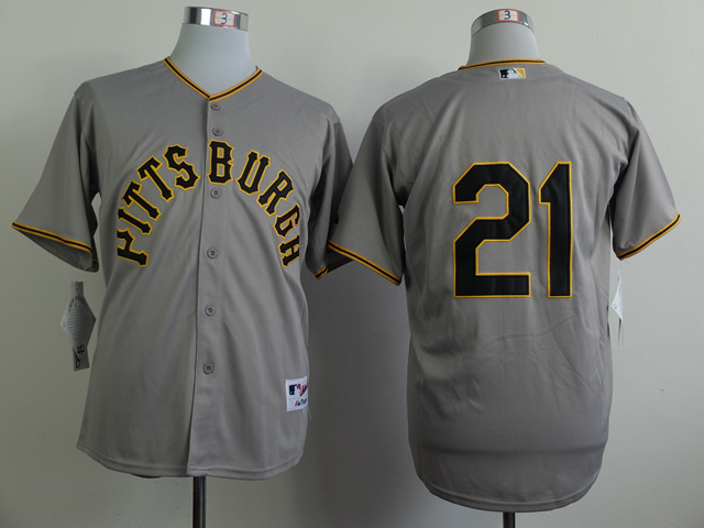 Pirates 21 Clemente Grey 1953 Turn The Clock Back Jerseys