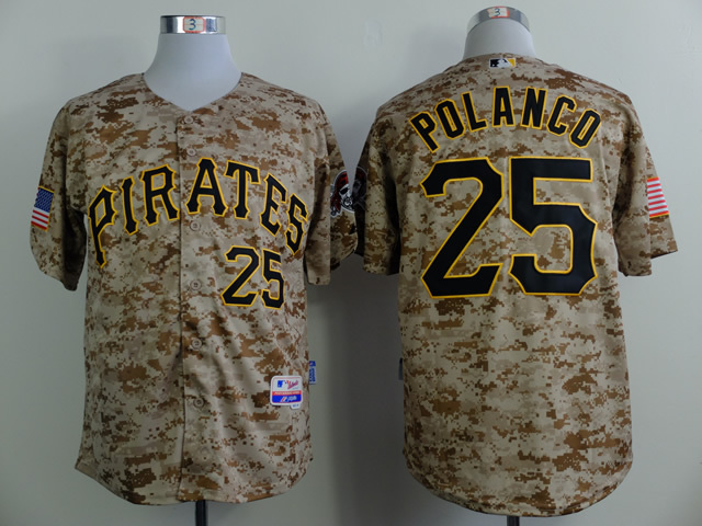 Pirates 25 Polanco Alternate Camo Jerseys