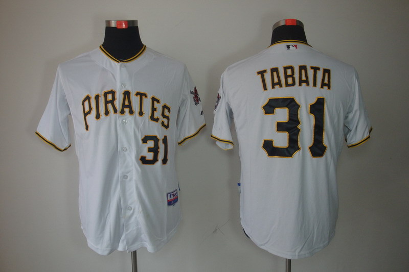 Pirates 31 TABATA White Jerseys
