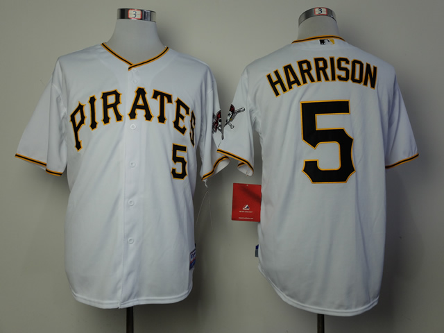 Pirates 5 Harrison White Jerseys