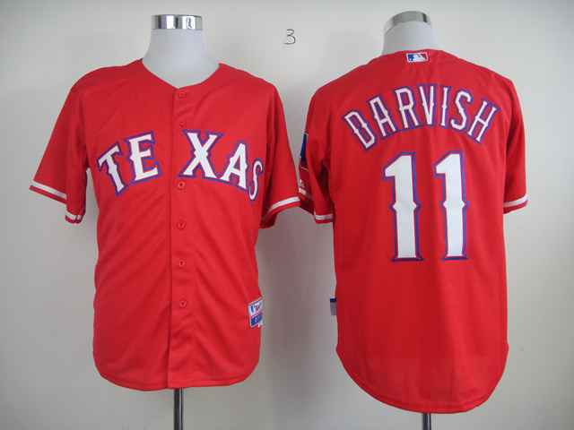 Rangers 11 Darvish red Jerseys