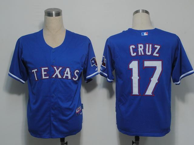 Rangers 17 Cruz blue Jerseys