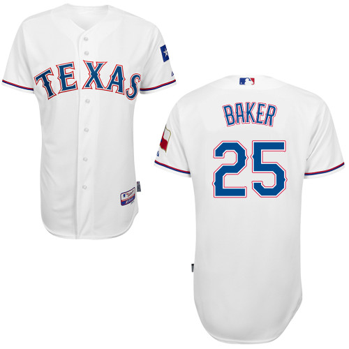 Rangers 25 Baker White Cool Base Jerseys