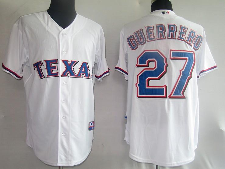 Rangers 27 Guerrero white Jerseys