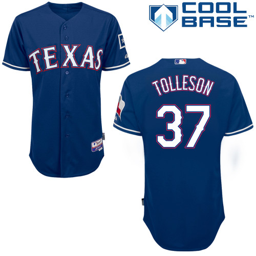 Rangers 37 Tolleson Blue Cool Base Jerseys