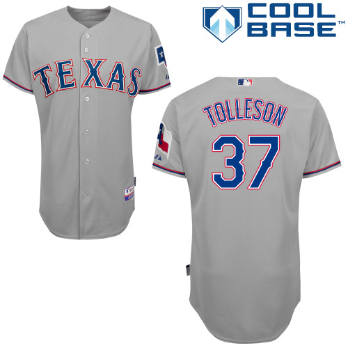 Rangers 37 Tolleson Grey Cool Base Jerseys