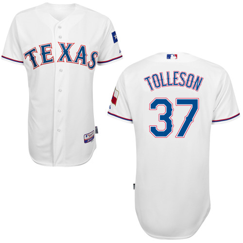 Rangers 37 Tolleson White Cool Base Jerseys