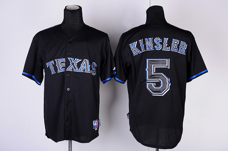 Rangers 5 Kinsler black fashion Jerseys