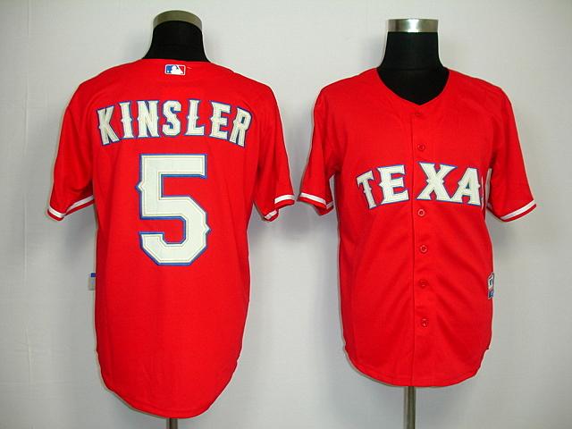 Rangers 5 Kinsler red Jerseys