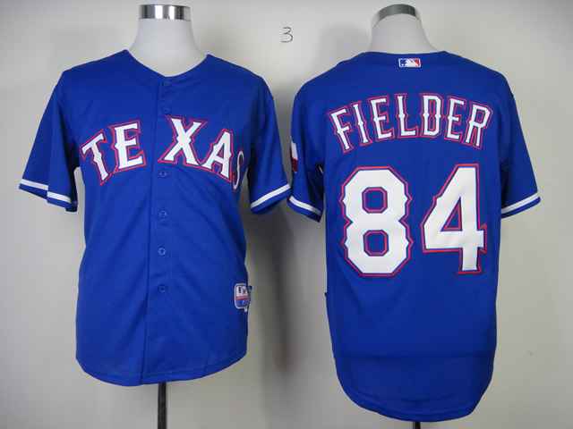 Rangers 84 Fielder blue Jerseys