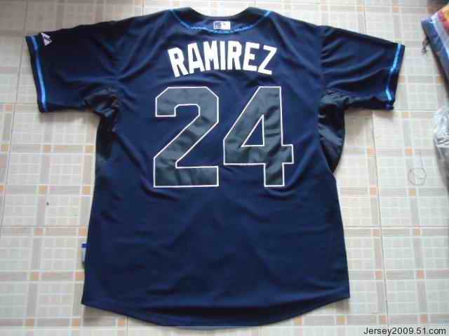 Rays 24 Ramirez blue Jerseys - Click Image to Close