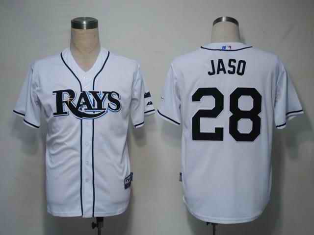 Rays 28 Jaso white Jerseys