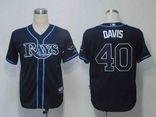 Rays 40 Davis dark blue Jerseys