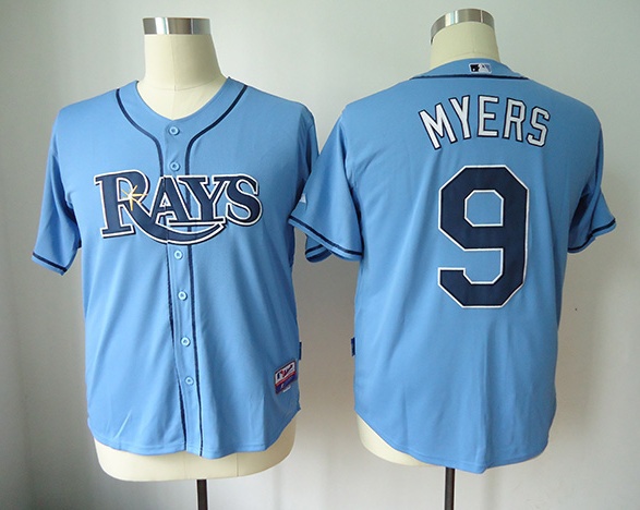 Rays 9 Myers Light Blue Cool Base Jerseys - Click Image to Close