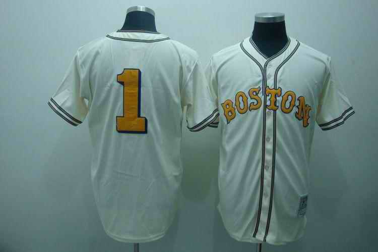 Red Sox 1 Throwback cream Jerseys Red Sox 1 Throwback cream Jerseys
