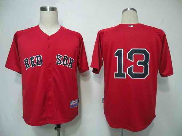 Red Sox 13 Crawford Dark Red Jerseys