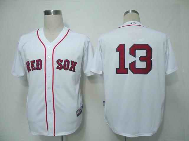 Red Sox 13 Crawford White Jerseys