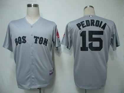 Red Sox 15 Pedroia Grey Cool Base Jerseys Red Sox 15 Pedroia Grey Cool Base Jerseys