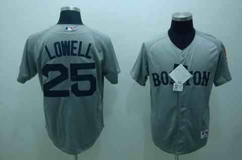 Red Sox 25 lowell Grey Jerseys