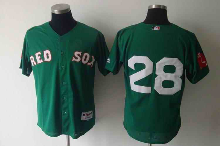 Red Sox 28 Gonzalez Green Jerseys