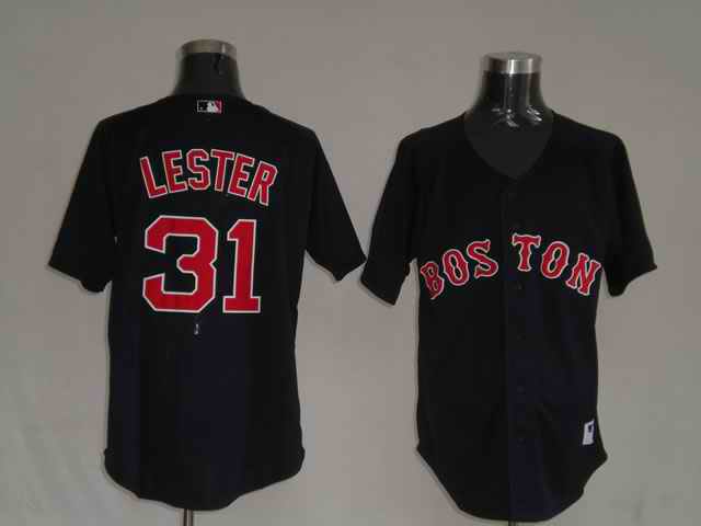Red Sox 31 Lester Black jerseys