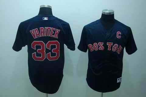 Red Sox 33 Varitek Dark Blue Jerseys