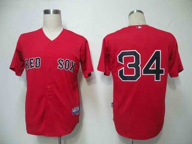 Red Sox 34 Ortiz Red Jerseys - Click Image to Close